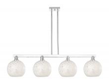 Innovation Lighting 716-4I-PC-G1216-10WM - White Mouchette - 4 Light - 53 inch - Polished Chrome - Stem hung - Island Light