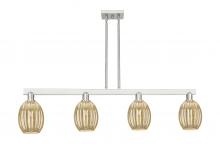 Innovation Lighting 716-4I-SN-G459-6ME - Preston - 4 Light - 48 inch - Brushed Satin Nickel - Cord hung - Island Light