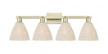 Innovation Lighting 716-4W-AB-NBD-75-NAT - Bristol Natural - 4 Light - 36 inch - Antique Brass - Bath Vanity Light