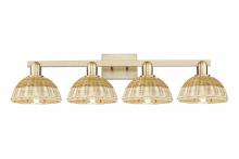Innovation Lighting 716-4W-CB-NBD2-75-NAT - Natural Ballston Dome - 4 Light - 36 inch - Champagne Bronze - Bath Vanity Light