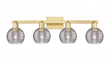 Innovation Lighting 716-4W-SG-G1213-6SM - Athens Deco Swirl - 4 Light - 36 inch - Satin Gold - Bath Vanity Light
