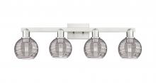 Innovation Lighting 716-4W-SN-G1213-6SM - Athens Deco Swirl - 4 Light - 36 inch - Brushed Satin Nickel - Bath Vanity Light