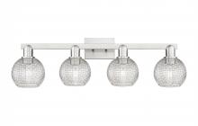 Innovation Lighting 716-4W-SN-G122C-6CL - Athens - 4 Light - 33 inch - Brushed Satin Nickel - Bath Vanity Light