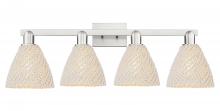 Innovation Lighting 716-4W-SN-NBD-75-NAT - Bristol Natural - 4 Light - 36 inch - Brushed Satin Nickel - Bath Vanity Light
