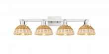 Innovation Lighting 716-4W-SN-NBD2-75-NAT - Natural Ballston Dome - 4 Light - 36 inch - Brushed Satin Nickel - Bath Vanity Light