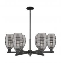 Innovation Lighting 716-6CR-BK-G557-6SM - Vaz - 6 Light - 36 inch - Matte Black - Stem hung - Chandelier