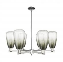 Innovation Lighting 716-6CR-PN-G480-6SL - Brookhaven Almond - 6 Light - 24 inch - Polished Nickel - Chandelier
