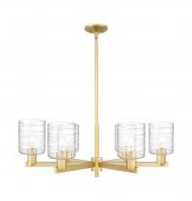 Innovation Lighting 716-6CR-SG-G1113 - Cobbleskill - 6 Light - 35 inch - Satin Gold - Stem hung - Chandelier