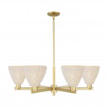 Innovation Lighting 716-6CR-SG-NBD-75-NAT - Bristol Natural - 6 Light - 24 inch - Satin Gold - Chandelier