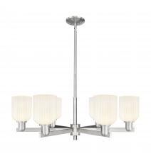 Innovation Lighting 716-6CR-SN-G559-5GWH - Bridal Veil - 6 Light - 24 inch - Satin Nickel - Chandelier
