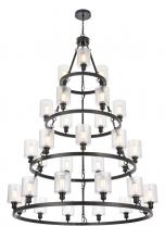 Innovation Lighting 820345-BK-G112-LED - Cobbleskill - 30 Light - 50 inch - Matte Black - Chain Hung - Chandelier