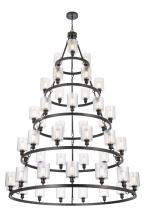 Innovation Lighting 8203456-BK-G112-LED - Cobbleskill - 45 Light - 60 inch - Matte Black - Chain Hung - Chandelier