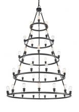 Innovation Lighting 8203456-BK-LED - Saloon - 45 Light - 60 inch - Matte Black - Chain Hung - Chandelier