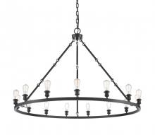 Innovation Lighting 860-BK - Saloon - 20 Light - 60 inch - Matte Black - Chain Hung - Chandelier