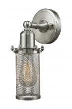 Innovations Lighting 900-1W-SN-CE219-SN-LED - Quincy Hall - 1 Light - 5 inch - Brushed Satin Nickel - Sconce