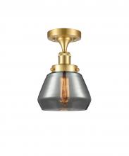 Innovation Lighting 916-1C-SG-G173 - Fulton - 1 Light - 6 inch - Satin Gold - Flush Mount