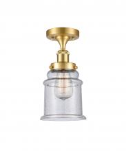Innovation Lighting 916-1C-SG-G184 - Canton - 1 Light - 6 inch - Satin Gold - Flush Mount