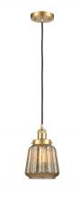 Innovation Lighting 916-1P-SG-G146 - Chatham - 1 Light - 6 inch - Satin Gold - Cord hung - Mini Pendant