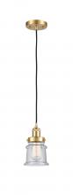 Innovation Lighting 916-1P-SG-G184S - Canton - 1 Light - 6 inch - Satin Gold - Cord hung - Mini Pendant
