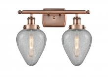 Innovation Lighting 916-2W-AC-G165 - Geneseo - 2 Light - 16 inch - Antique Copper - Bath Vanity Light