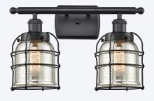 Innovations Lighting 916-2W-BK-G58-CE-LED - Bell Cage - 2 Light - 16 inch - Matte Black - Bath Vanity Light