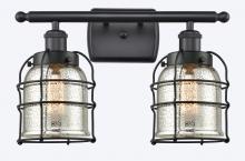 Innovation Lighting 916-2W-BK-G58-CE-LED - Bell Cage - 2 Light - 16 inch - Matte Black - Bath Vanity Light