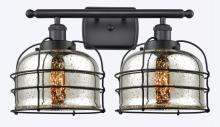 Innovation Lighting 916-2W-BK-G78-CE-LED - Bell Cage - 2 Light - 16 inch - Matte Black - Bath Vanity Light