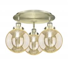 Innovation Lighting 916-3C-AB-G208-8 - Beacon - 3 Light - 20 inch - Antique Brass - Flush Mount