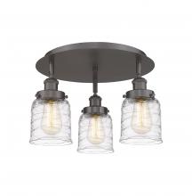 Innovation Lighting 916-3C-OB-G513 - Bell - 3 Light - 17 inch - Oil Rubbed Bronze - Flush Mount