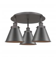 Innovation Lighting 916-3C-OB-M13-OB - Appalachian - 3 Light - 20 inch - Oil Rubbed Bronze - Flush Mount