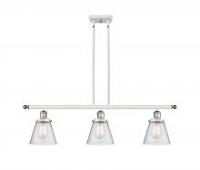 Innovations Lighting 916-3I-WPC-G64 - Cone - 3 Light - 36 inch - White Polished Chrome - Stem Hung - Island Light