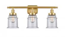 Innovation Lighting 916-3W-SG-G184 - Canton - 3 Light - 26 inch - Satin Gold - Bath Vanity Light