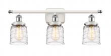 Innovations Lighting 916-3W-WPC-G513-LED - Bell - 3 Light - 26 inch - White Polished Chrome - Bath Vanity Light