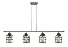 Innovations Lighting 916-4I-BK-G58-CE-LED - Bell Cage - 4 Light - 48 inch - Matte Black - Stem Hung - Island Light