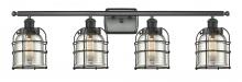 Innovation Lighting 916-4W-BK-G58-CE-LED - Bell Cage - 4 Light - 36 inch - Matte Black - Bath Vanity Light