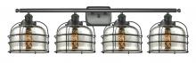 Innovation Lighting 916-4W-BK-G78-CE-LED - Bell Cage - 4 Light - 36 inch - Matte Black - Bath Vanity Light