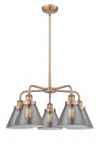 Innovations Lighting 916-5CR-AC-G43 - Cone Antique Copper Chandelier