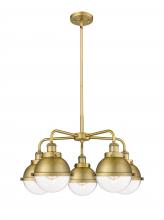 Innovation Lighting 916-5CR-BB-HFS-62-BB - Ballston Urban - 5 Light - 26 inch - Brushed Brass - Chandelier