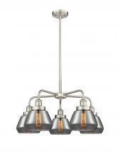 Innovation Lighting 916-5CR-SN-G173 - Fulton - 5 Light - 26 inch - Satin Nickel - Chandelier