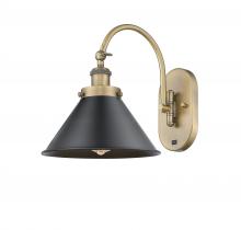 Innovations Lighting 918-1W-BB-M10-BK-LED - Briarcliff - 1 Light - 10 inch - Brushed Brass - Sconce