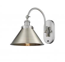 Innovation Lighting 918-1W-SN-M10-SN-LED - Briarcliff - 1 Light - 10 inch - Brushed Satin Nickel - Adjustable Swing Arm