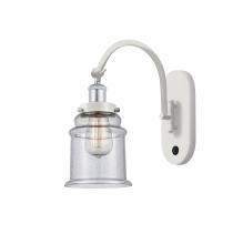 Innovation Lighting 918-1W-WPC-G184 - Canton - 1 Light - 7 inch - White Polished Chrome - Adjustable Swing Arm