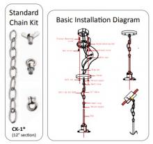 Innovations Lighting CK-1-SN - Chain Conversion Kit - 12 inch - Brushed Satin Nickel
