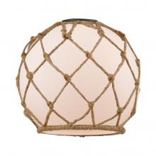 Innovation Lighting G121-8RB - Farmhouse Rope White Glass with Brown Rope Glass