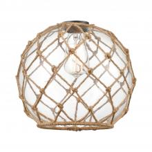 Innovation Lighting G122-10RB - Large Farmhouse Rope Clear Glass with Brown Rope Glass