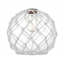 Innovation Lighting G122-10RW - Large Farmhouse Rope Clear Glass with White Rope Glass
