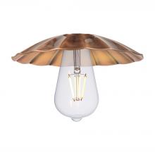 Innovation Lighting M17-AC - Scallop - 1 Light - 8 inch - Antique Copper - Mini Pendant